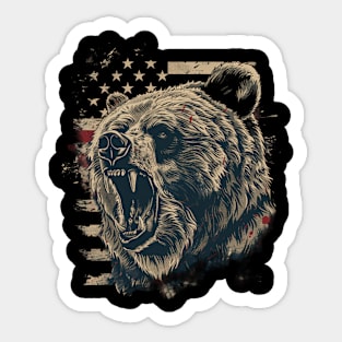 Grizzly Bear Footprints Sticker